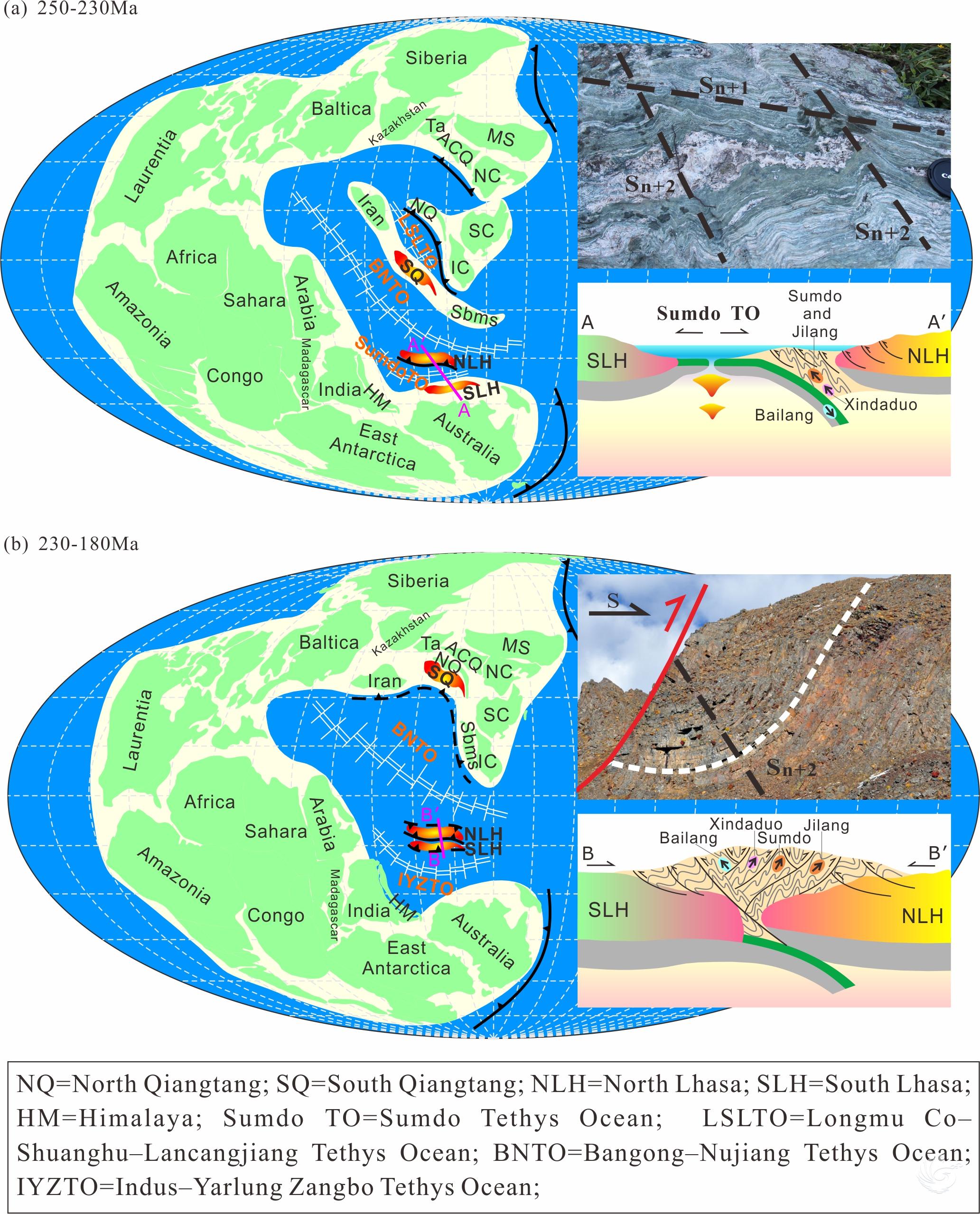 拉萨地块内部松多地区二叠纪-三叠纪榴辉岩和石炭纪-三叠纪蛇绿岩的